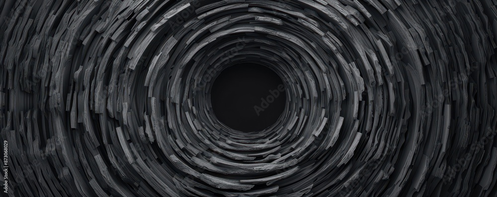 Abstract Black and Grey Concentric Circular Pattern for 3D Design Abstract Black and Grey Concentric Circular Pattern for 3D Design