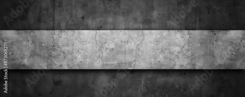 Grunge Concrete Wall Texture with Horizontal Crack   Industrial Design Background