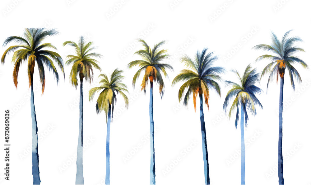 Obraz premium PNG Palm trees outdoors nature plant.