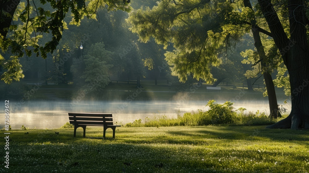 Misty Morning in the Park Misty Morning in the Park