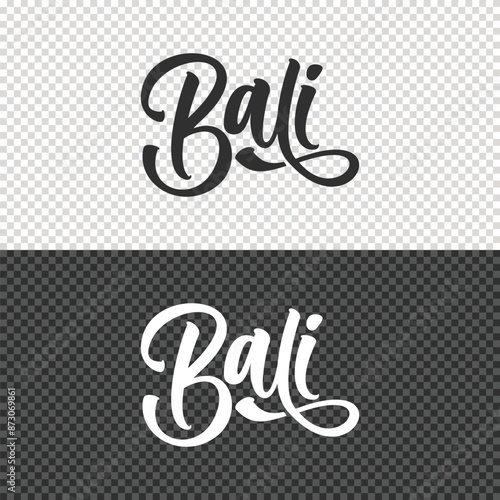 bali lettering clipart element design