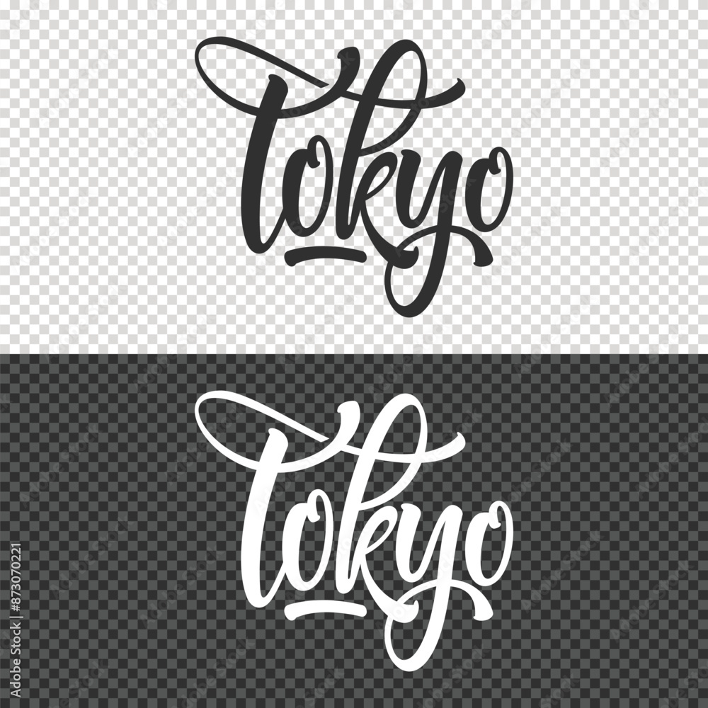 Fototapeta premium tokyo lettering clipart element design
