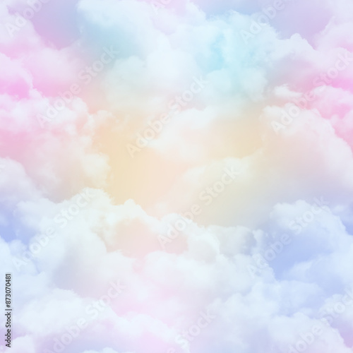Seamless Pastel Cloud Background