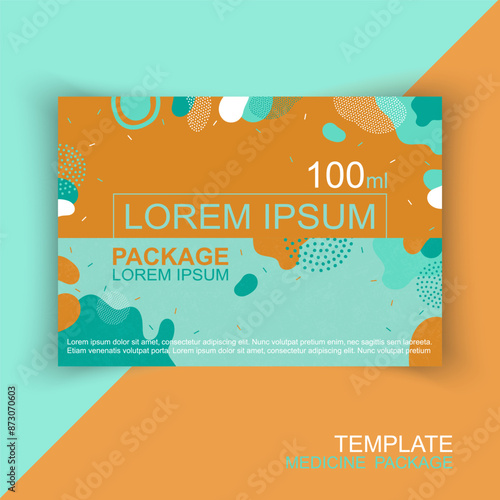 Medicine packaging template. Simple abstract shapes. Vector illustration. EPS 10