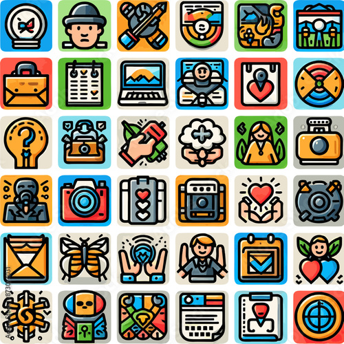 set of icons for web design