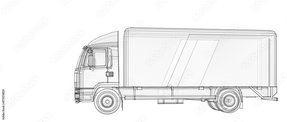 truck sketch graphic symbol 3d illustration truck sketch graphic symbol 3d illustration