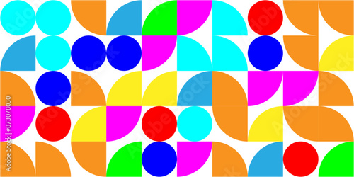 Abstract background design with colorful geometric shapes. Vector illustration