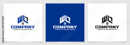 Letter WL Home Real Estate Modern Logo Vector , Initial House Property Business Design