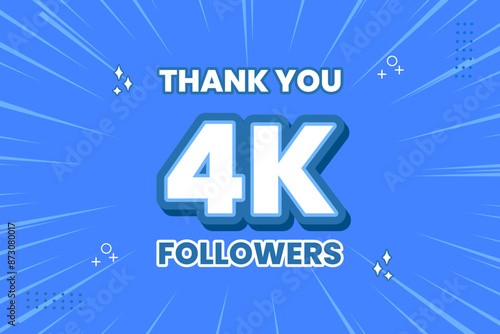 Thank you 4000 followers thank giving social media community post or Thank you followers peoples