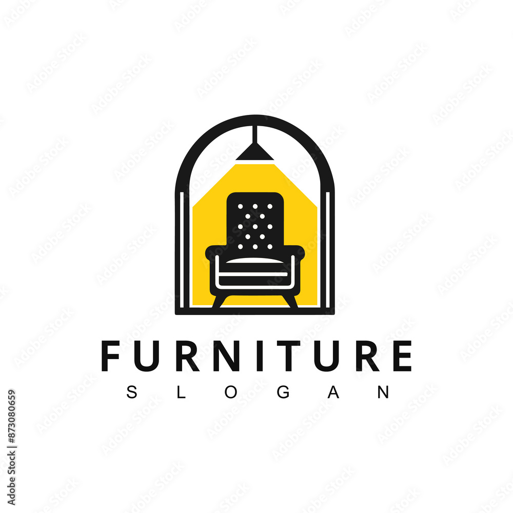Minimalist Furniture Logo. Premium Vector Design for Modern Furniture Brand. Sleek and Elegant Home Decor Emblem Minimalist Furniture Logo. Premium Vector Design for Modern Furniture Brand. Sleek and Elegant Home Decor Emblem