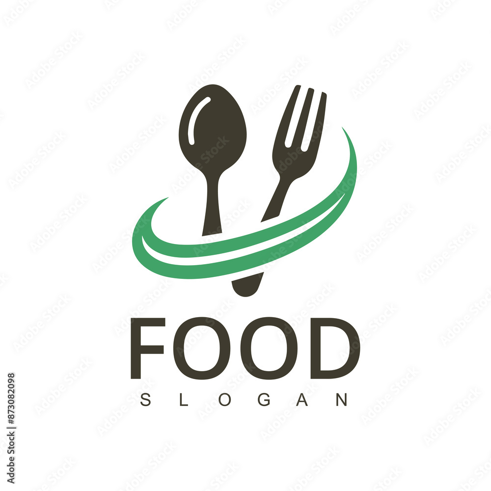 Fototapeta premium Food logo. Icon and label for design menu restaurant or cafe