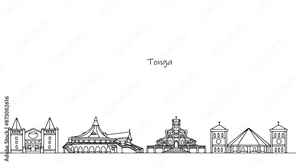Naklejka premium Sights of Tonga