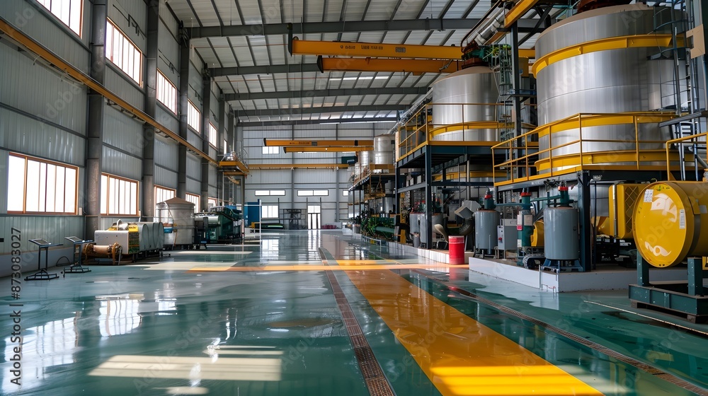 Large-Scale Rice Bran Oil Processing Facility Showcasing Industrial Production Large-Scale Rice Bran Oil Processing Facility Showcasing Industrial Production