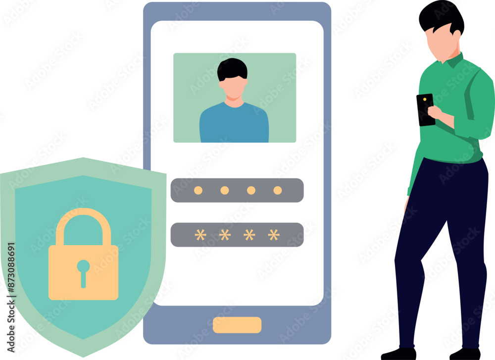 The boy protected the user ID. The boy protected the user ID.