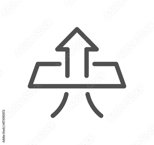 Fabric properties related icon outline and linear vector.	
