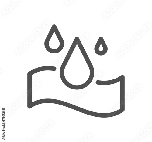 Fabric properties related icon outline and linear vector.	