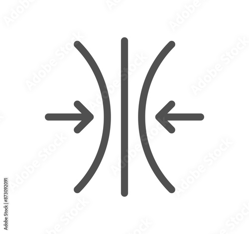Fabric properties related icon outline and linear vector.	