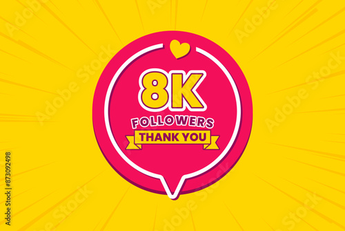 Thank you 8000 followers thank giving social media community post or Thank you followers peoples
