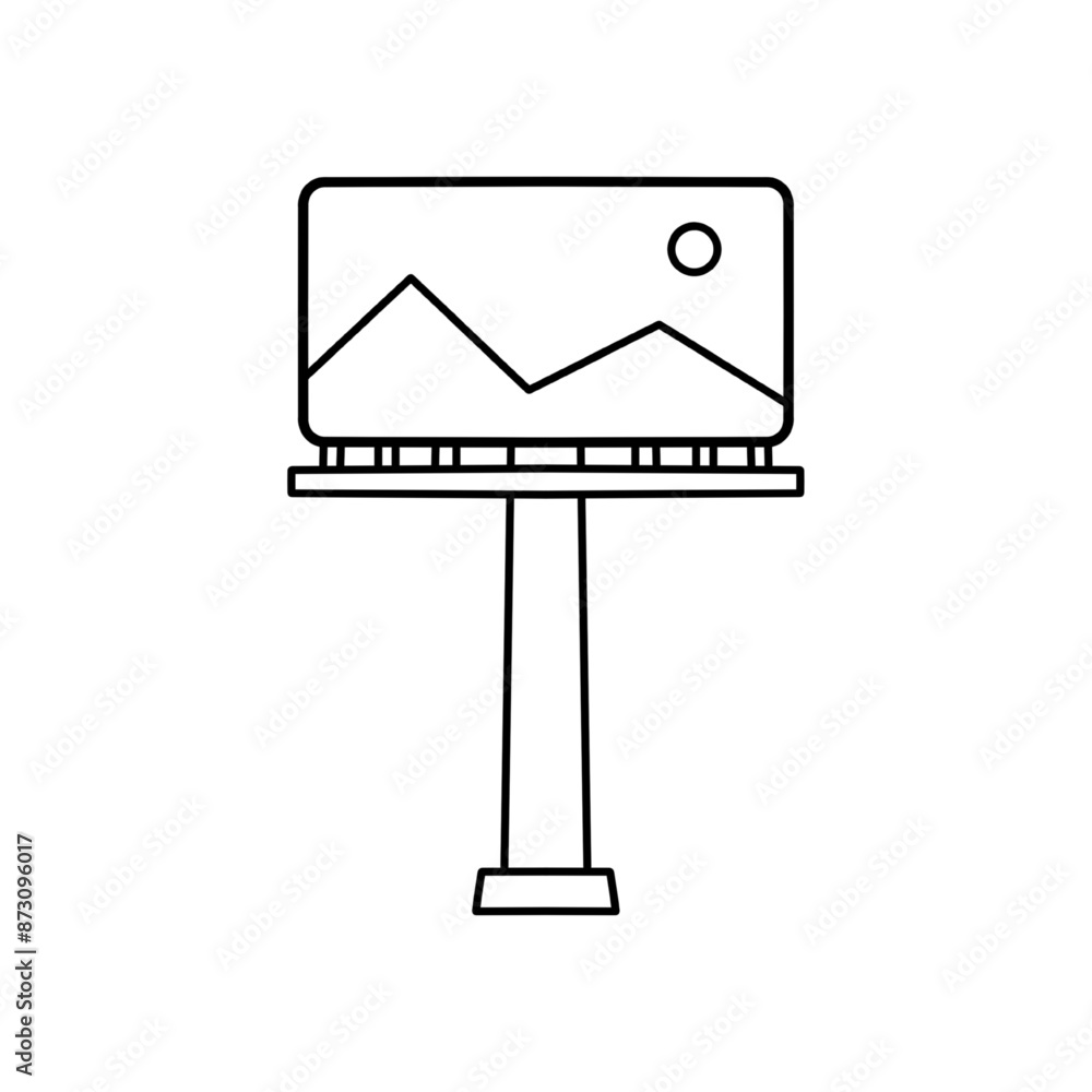 Billboard icon. Large format printing. Big board template. Flat design, eps vector Illustrationraster isolated on white Billboard icon. Large format printing. Big board template. Flat design, eps vector Illustrationraster isolated on white