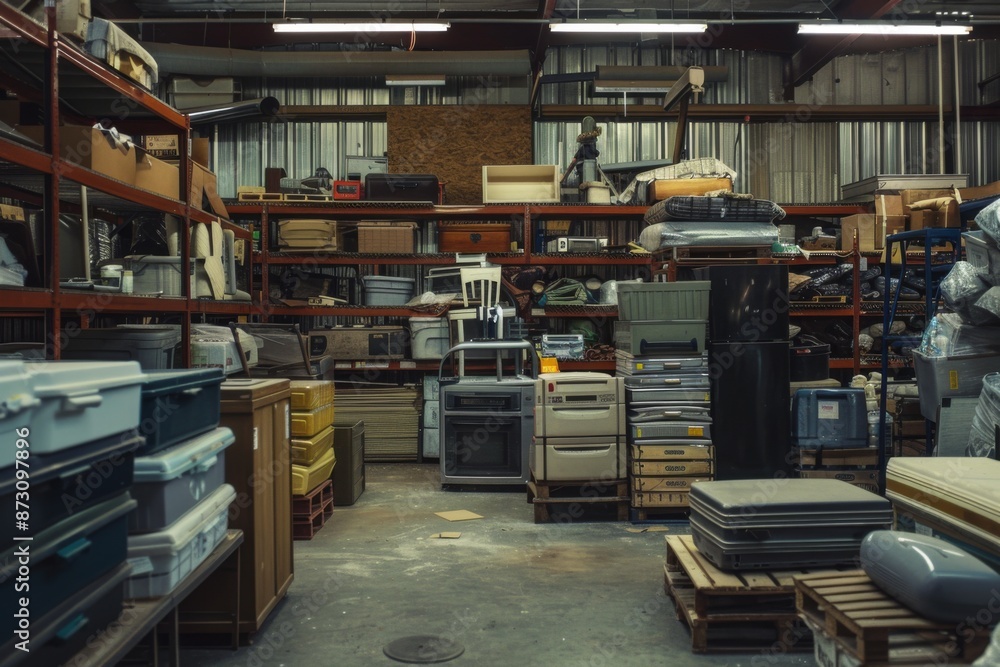 Warehouse full of furniture and appliances Warehouse full of furniture and appliances
