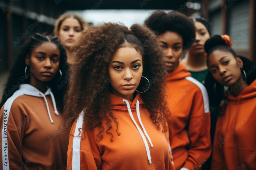 Fototapeta premium Group of diverse and empowered young African American women