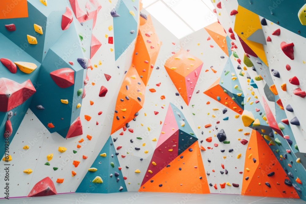 Obraz premium Indoor artificial rock climbing colorful walls