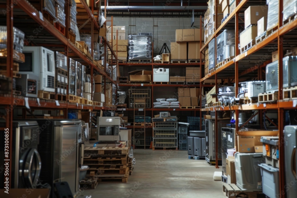 Warehouse full of furniture and appliances Warehouse full of furniture and appliances