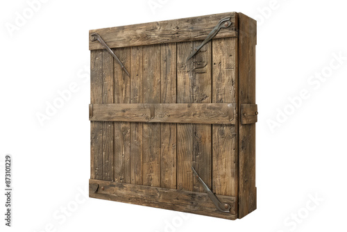 Wooden encasement isolated on transparent background