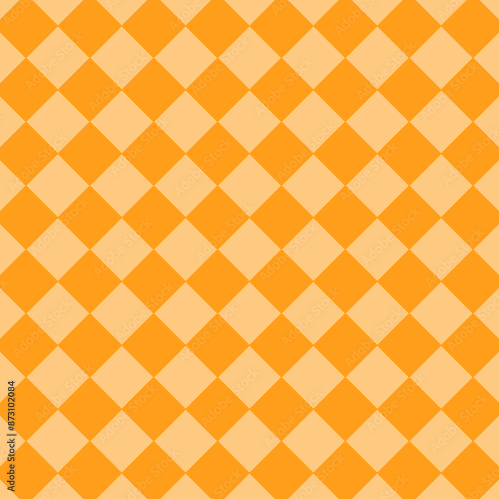 Abstract checkered pattern seamless orange background Abstract checkered pattern seamless orange background