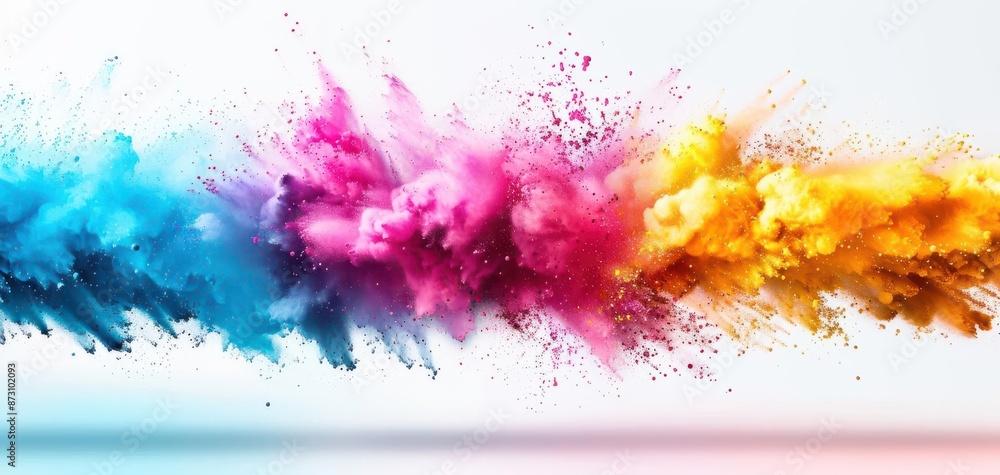 Obraz premium A burst of color and dust create a festive and unique party backdrop