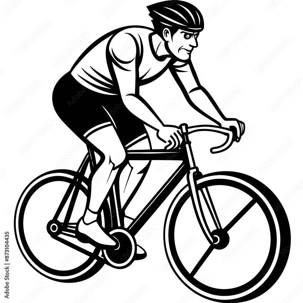 Obraz premium a man doing sport cycling 