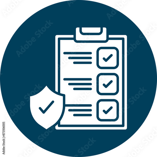 Tableau sur toile Safety Glyph Circle Icon