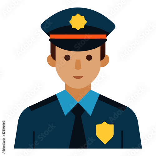 vector illustration of policeman