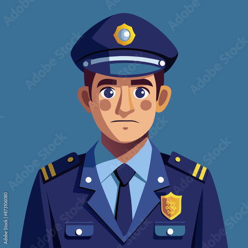 vector illustration of policeman