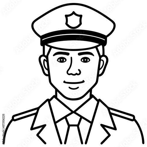 vector illustration of policeman