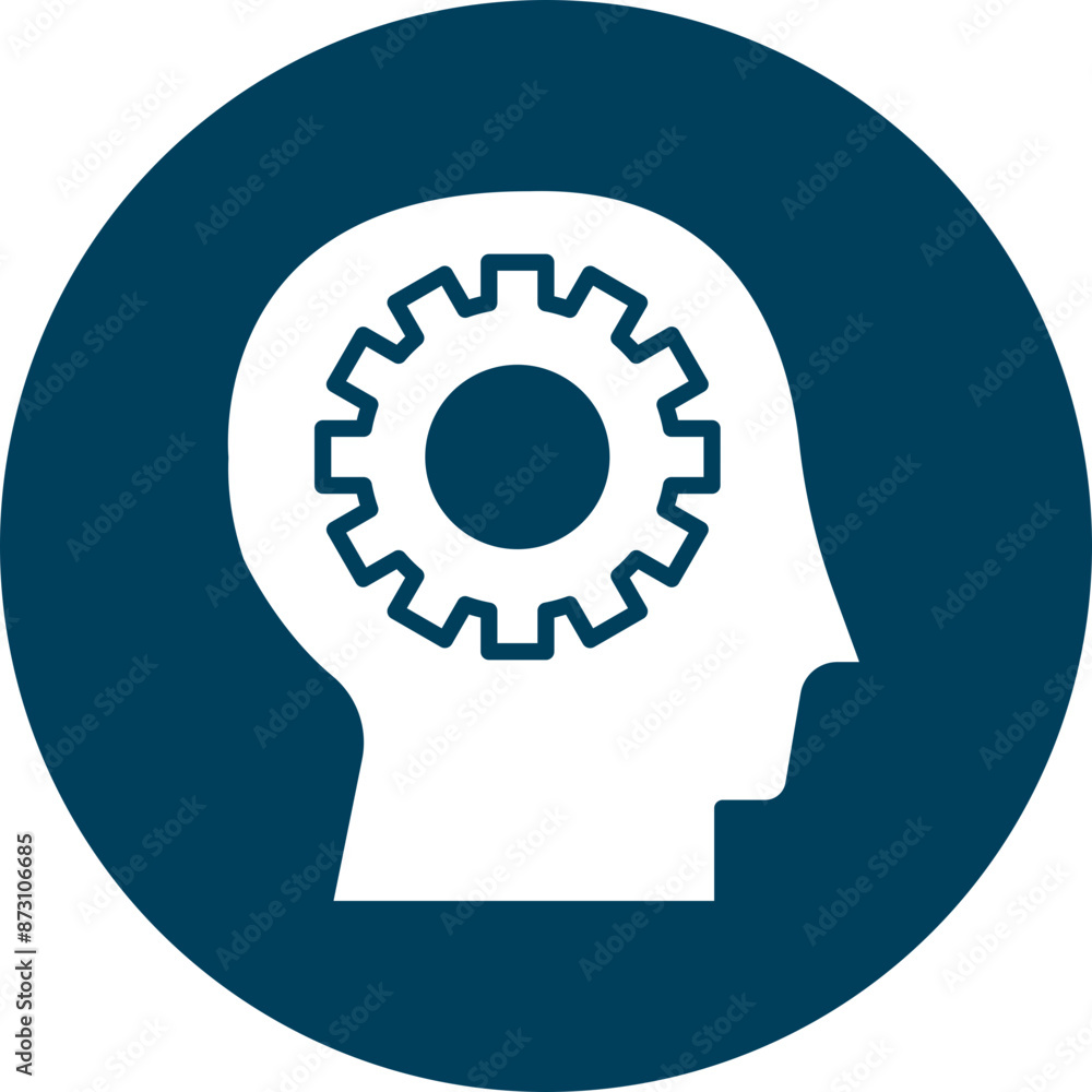 Thinking Glyph Circle Icon Thinking Glyph Circle Icon