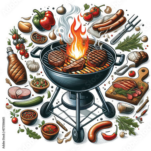 Barbecue vector  Adobe Illustrator Artwork
