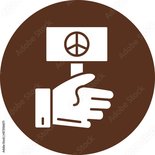 Freedom Glyph Circle Icon