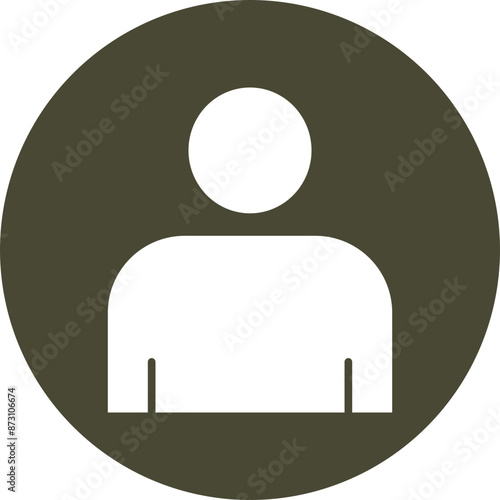 Male Glyph Circle Icon