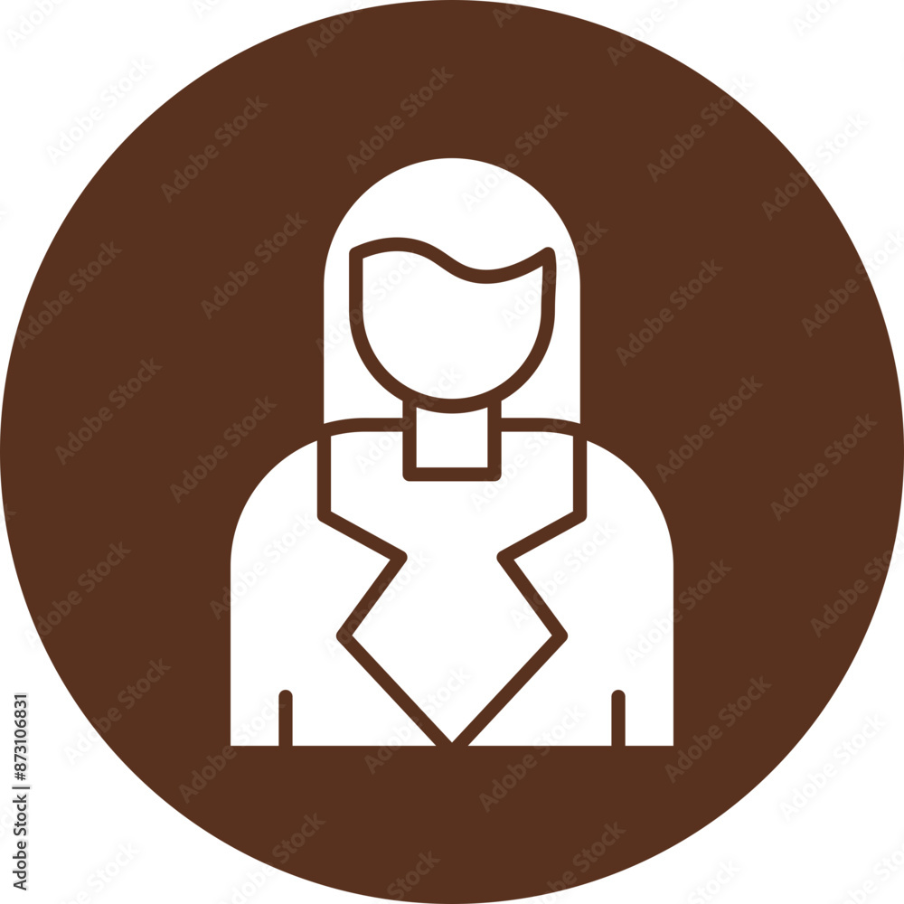 Female Glyph Circle Icon Female Glyph Circle Icon