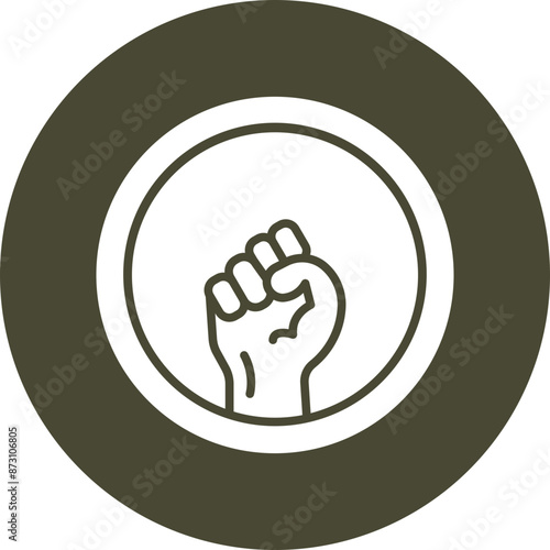 Black Lives Matter Glyph Circle Icon