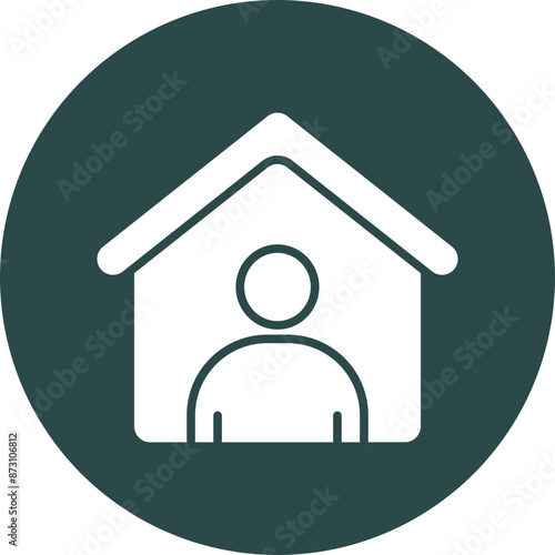 Refuge Glyph Circle Icon