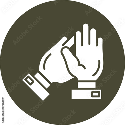 Applause Glyph Circle Icon