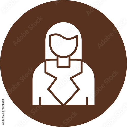 Female Glyph Circle Icon