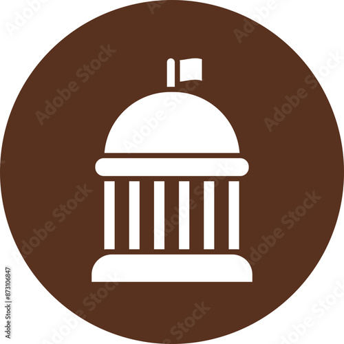 Congress Glyph Circle Icon