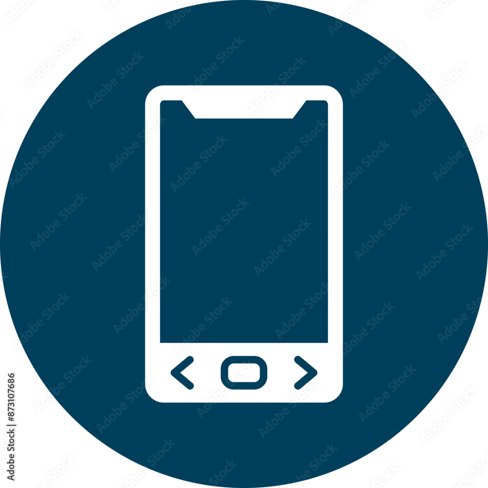 Mobile Phone Glyph Circle Icon Mobile Phone Glyph Circle Icon