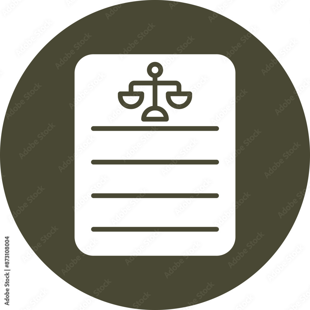 Legislation Glyph Circle Icon Legislation Glyph Circle Icon