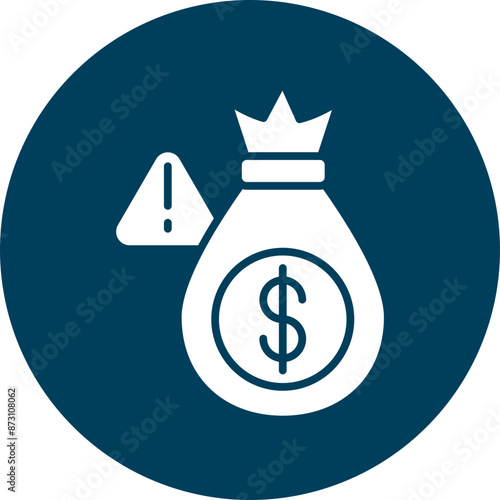 Risk Investment Glyph Circle Icon