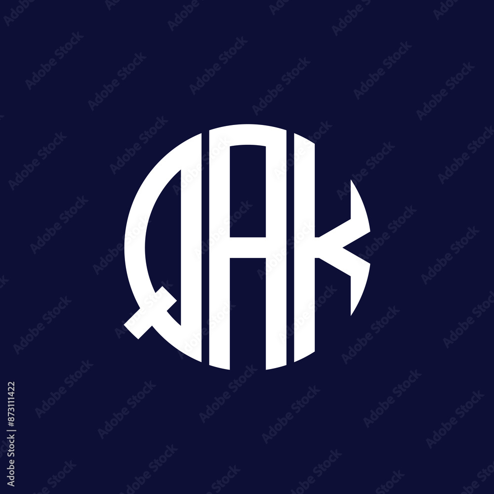 Obraz premium qak circle logo design