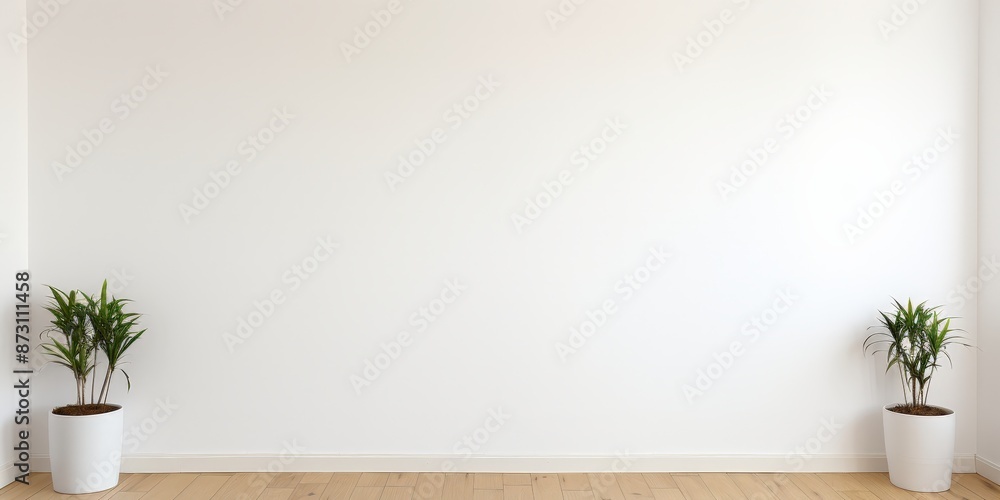 Minimalist Interior Design with White Walls and Plants Minimalist Interior Design with White Walls and Plants